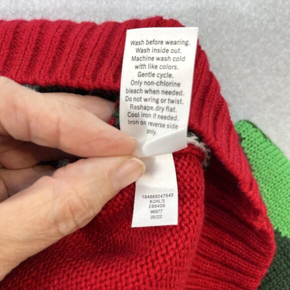 Celebrate Together Men Sz Small Christmas Sweater Deer Drinking Hot Cocoa Ugly - Picture 8 of 8